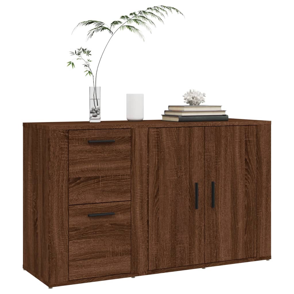 Credenza Rovere Marrone 100x33x59,5 cm in Legno Multistrato 821003