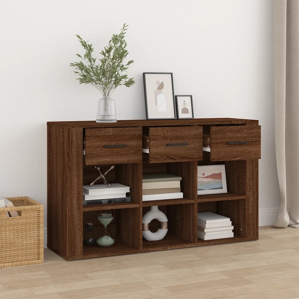 Credenza Rovere Marrone 100x30x59,5 cm in Legno Multistrato 821011