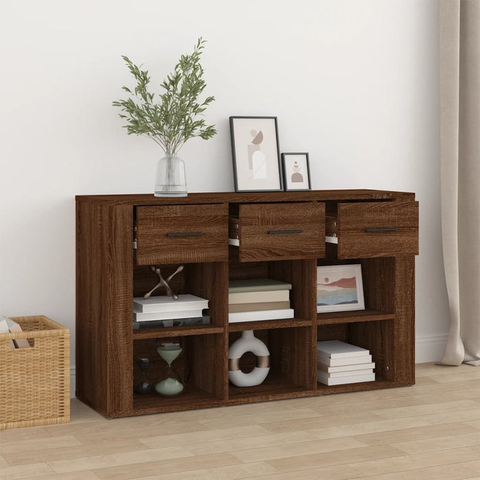 Credenza Rovere Marrone 100x30x59,5 cm in Legno Multistrato 821011