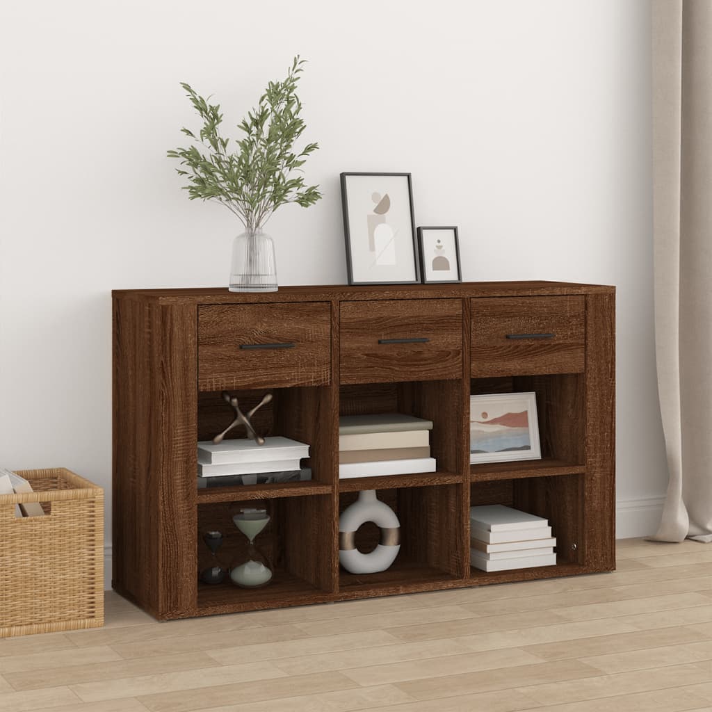 Credenza Rovere Marrone 100x30x59,5 cm in Legno Multistrato 821011