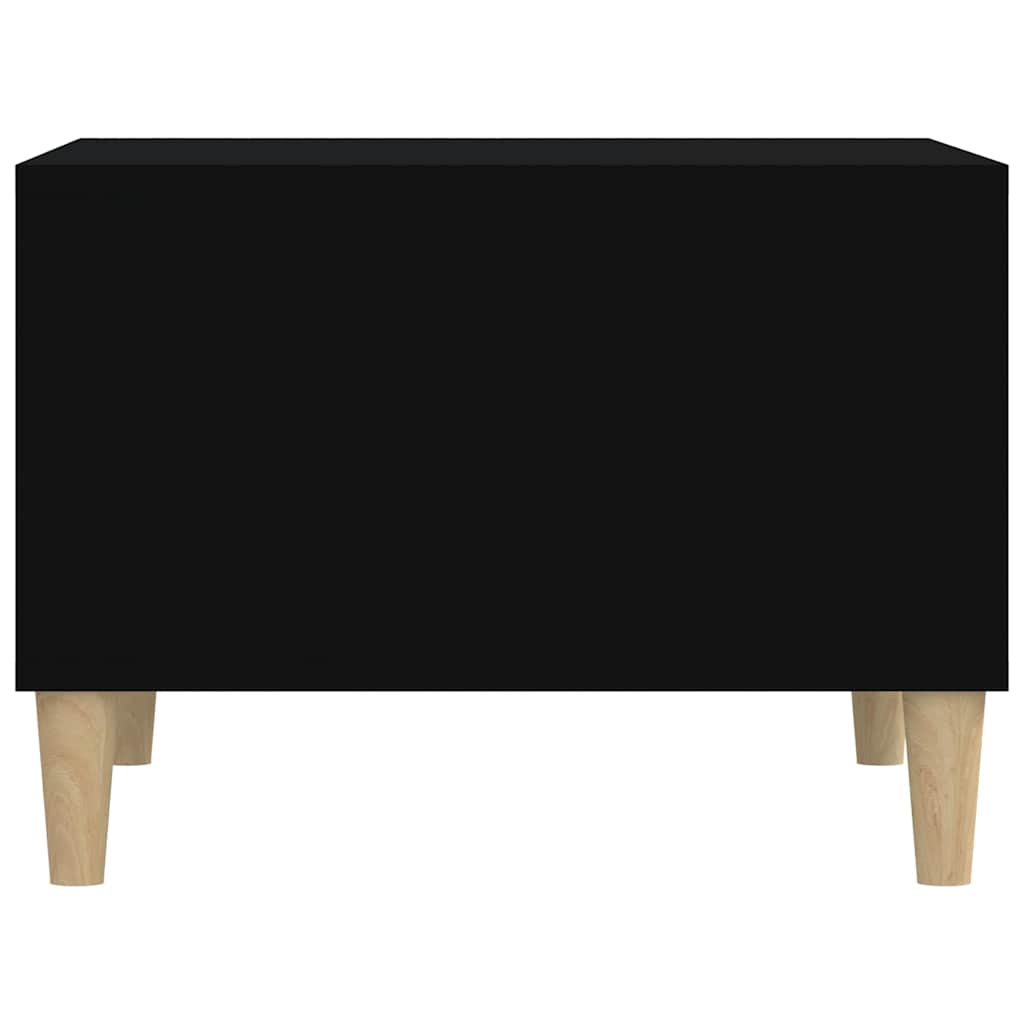 Tavolino da Salotto Nero 60x50x36,5 cm in Legno Multistrato 821029