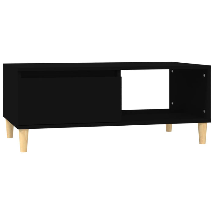 Tavolino da Salotto Nero 90x50x36,5 cm in Legno Multistrato 821045
