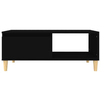 Tavolino da Salotto Nero 90x50x36,5 cm in Legno Multistrato 821045