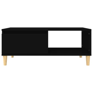 Tavolino da Salotto Nero 90x50x36,5 cm in Legno Multistrato 821045