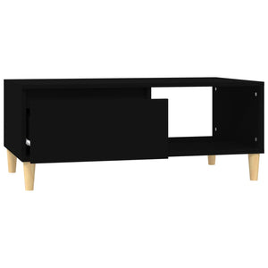 Tavolino da Salotto Nero 90x50x36,5 cm in Legno Multistrato 821045