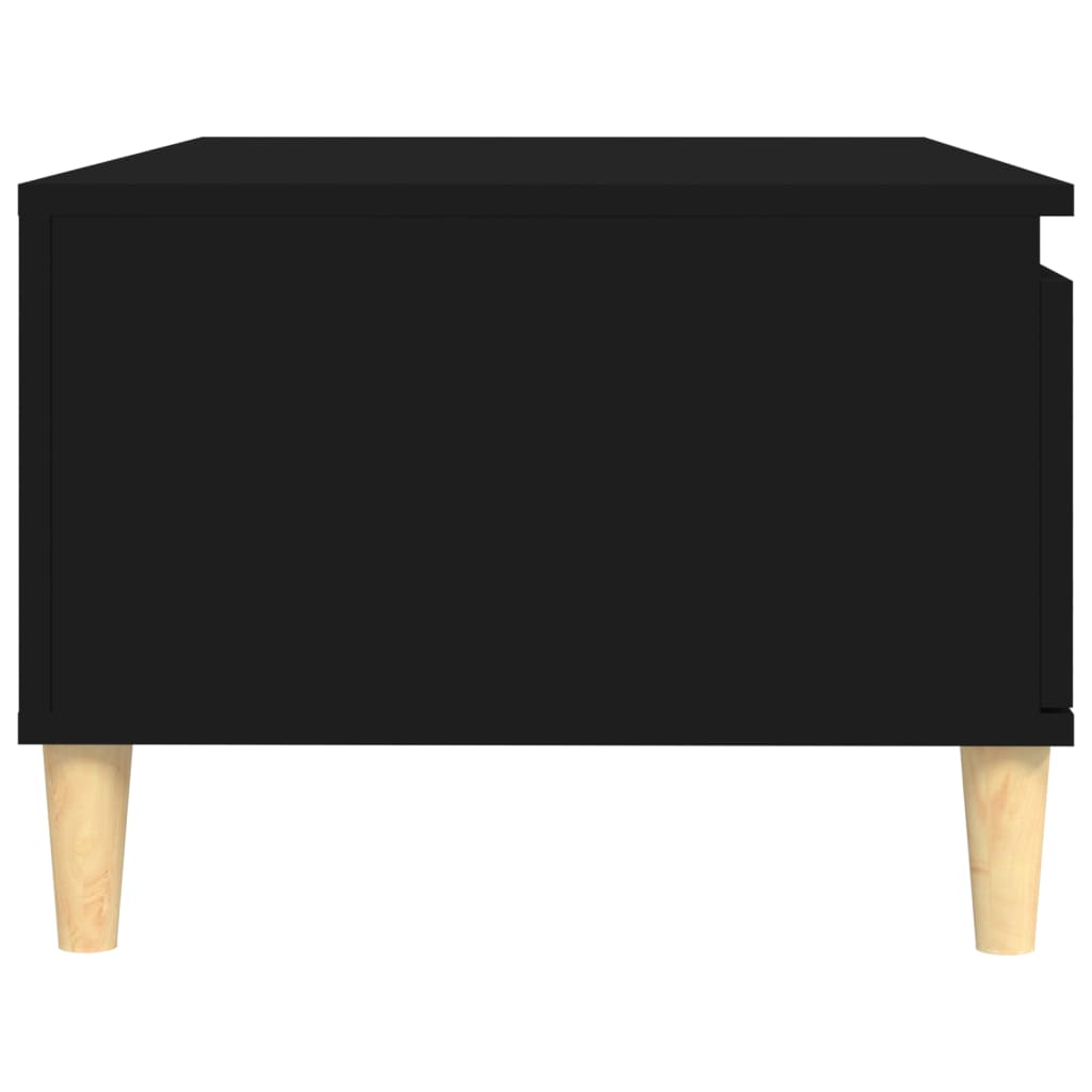 Tavolino da Salotto Nero 90x50x36,5 cm in Legno Multistrato 821045