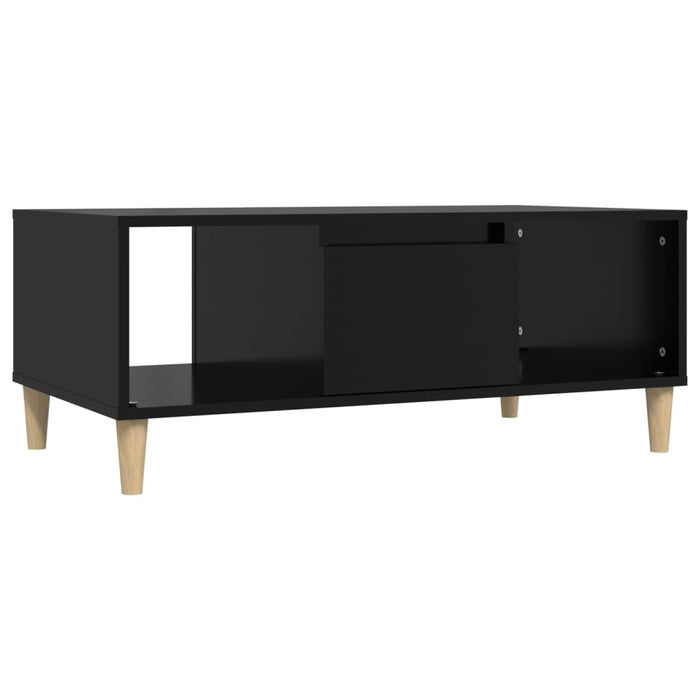 Tavolino da Salotto Nero 90x50x36,5 cm in Legno Multistrato 821061