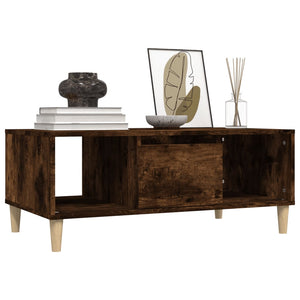 Tavolino da Salotto Rovere Fumo 90x50x36,5 cm Legno Multistrato cod mxl 26337