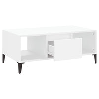 Tavolino da Salotto Bianco 90x50x36,5 cm in Legno Multistrato 821068