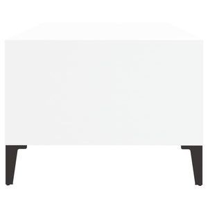 Tavolino da Salotto Bianco 90x50x36,5 cm in Legno Multistrato 821068