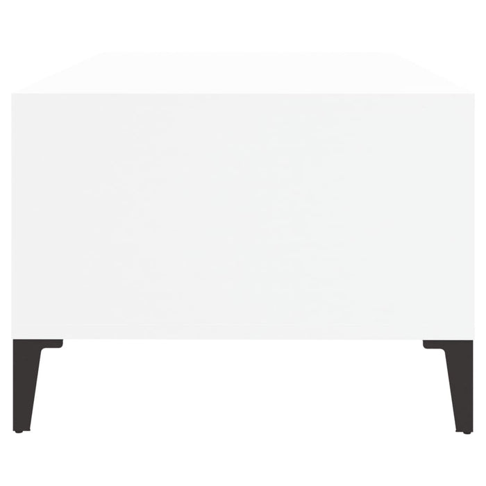 Tavolino da Salotto Bianco 90x50x36,5 cm in Legno Multistrato 821068