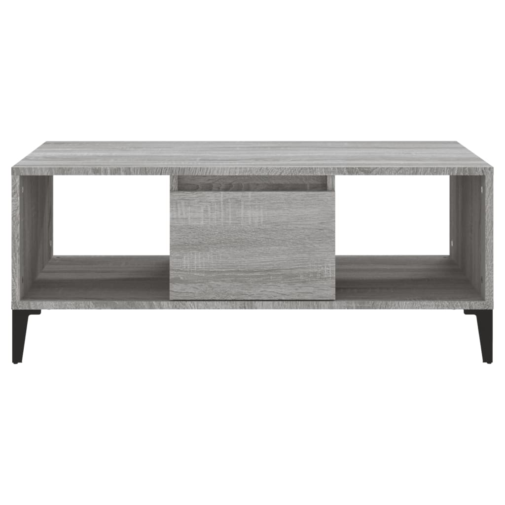 Tavolino Salotto Grigio Sonoma 90x50x36,5 cm Legno Multistrato cod mxl 26754