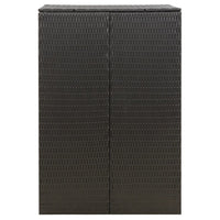 Copribidone Singolo Nero 70x80x117 cm in Polyrattan 319860