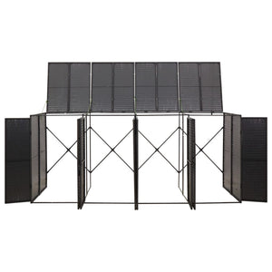 Copribidone Quadruplo Nero 274x80x117 cm in Polyrattan cod mxl 47959