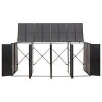 Copribidone Quadruplo Nero 274x80x117 cm in Polyrattan 319863