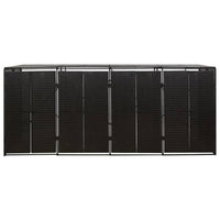 Copribidone Quadruplo Nero 274x80x117 cm in Polyrattan cod mxl 47959