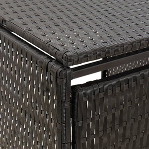 Copribidone Quadruplo Nero 274x80x117 cm in Polyrattan 319863