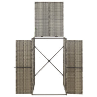 Copribidone Singolo Grigio 70x80x117 cm in Polyrattan 319864