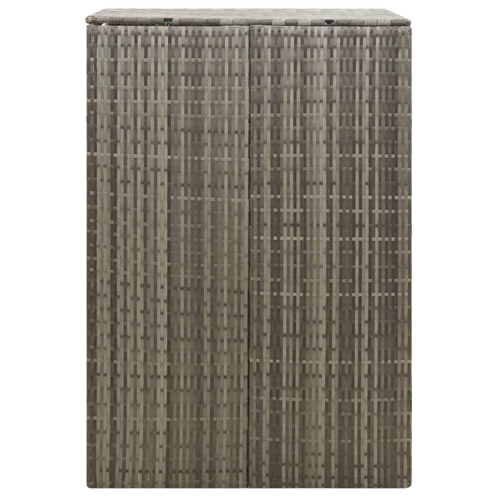 Copribidone Singolo Grigio 70x80x117 cm in Polyrattan 319864