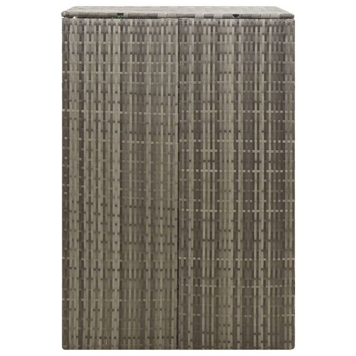 Copribidone Singolo Grigio 70x80x117 cm in Polyrattan 319864