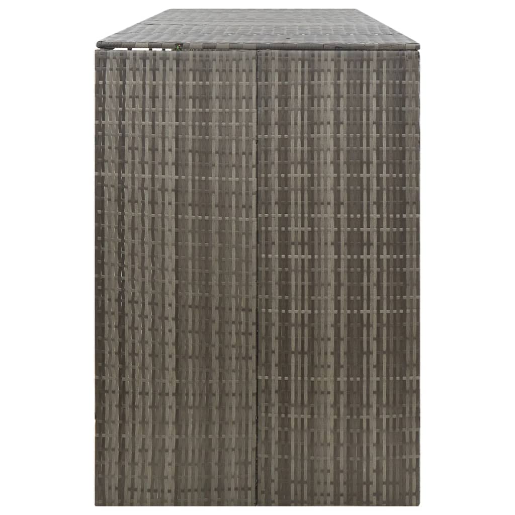 Copribidone Quadruplo Grigio 274x80x117 cm in Polyrattan 319867