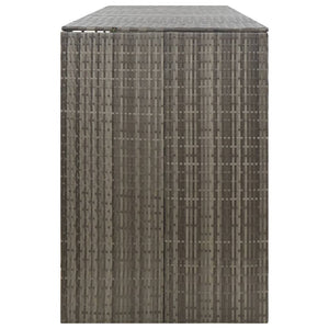 Copribidone Quadruplo Grigio 274x80x117 cm in Polyrattan 319867