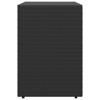 Mobiletto da giardino nero 100x55,5x80 cm in polyrattan 319868