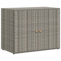 Mobile Portaoggetti da Giardino Grigio 100x55,5x80cm Polyrattan 319869