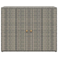 Mobile Portaoggetti da Giardino Grigio 100x55,5x80cm Polyrattan 319869