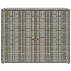 Mobile Portaoggetti da Giardino Grigio 100x55,5x80cm Polyrattan 319869