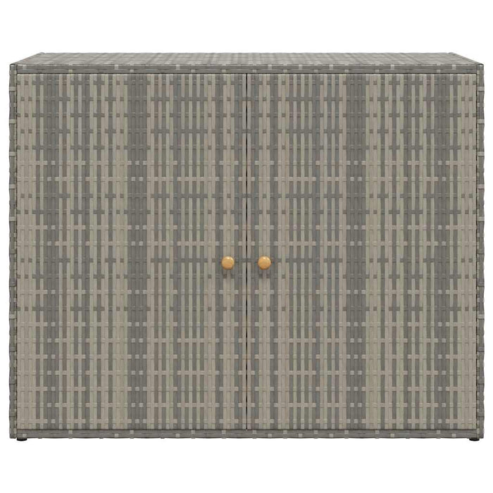 Mobile Portaoggetti da Giardino Grigio 100x55,5x80cm Polyrattan 319869