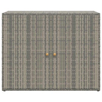 Mobile Portaoggetti da Giardino Grigio 100x55,5x80cm Polyrattan