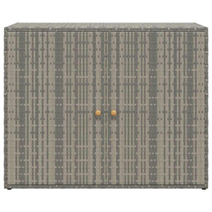 Mobile Portaoggetti da Giardino Grigio 100x55,5x80cm Polyrattan