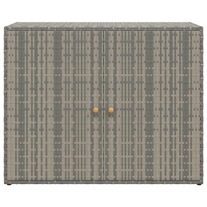 Mobile Portaoggetti da Giardino-Baule da Giardino Grigio 100x55,5x80cm Polyrattan