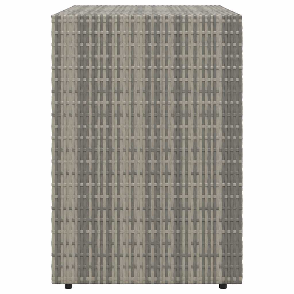 Mobile Portaoggetti da Giardino Grigio 100x55,5x80cm Polyrattan 319869