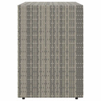 Mobile Portaoggetti da Giardino Grigio 100x55,5x80cm Polyrattan 319869