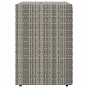 Mobile Portaoggetti da Giardino Grigio 100x55,5x80cm Polyrattan 319869