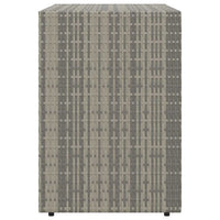 Mobile Portaoggetti da Giardino Grigio 100x55,5x80cm Polyrattan