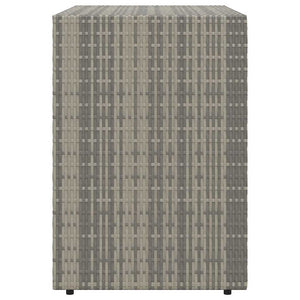 Mobile Portaoggetti da Giardino Grigio 100x55,5x80cm Polyrattan