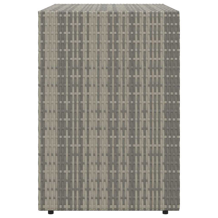 Mobile Portaoggetti da Giardino Grigio 100x55,5x80cm Polyrattan