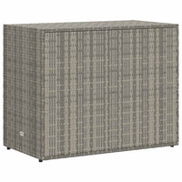 Mobile Portaoggetti da Giardino Grigio 100x55,5x80cm Polyrattan