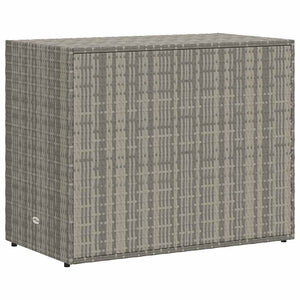 Mobile Portaoggetti da Giardino Grigio 100x55,5x80cm Polyrattan