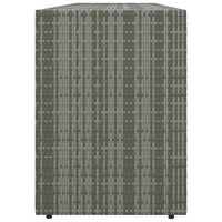 Mobile Portaoggetti da Giardino Grigio 198x55,5x80cm Polyrattan
