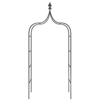 Archi da Giardino 2 pz Neri 120x38x260 cm Acciaio