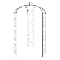 Arco da Giardino Nero Ø180x255 cm Acciaio 319351
