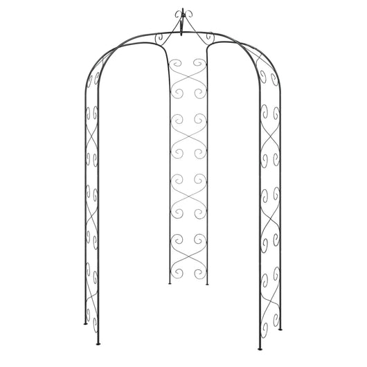 Arco da Giardino Nero Ã˜180x255 cm Acciaiocod mxl 79186