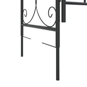 Arco da Giardino con Cancello Nero 108x45x235 cm Acciaio 319352