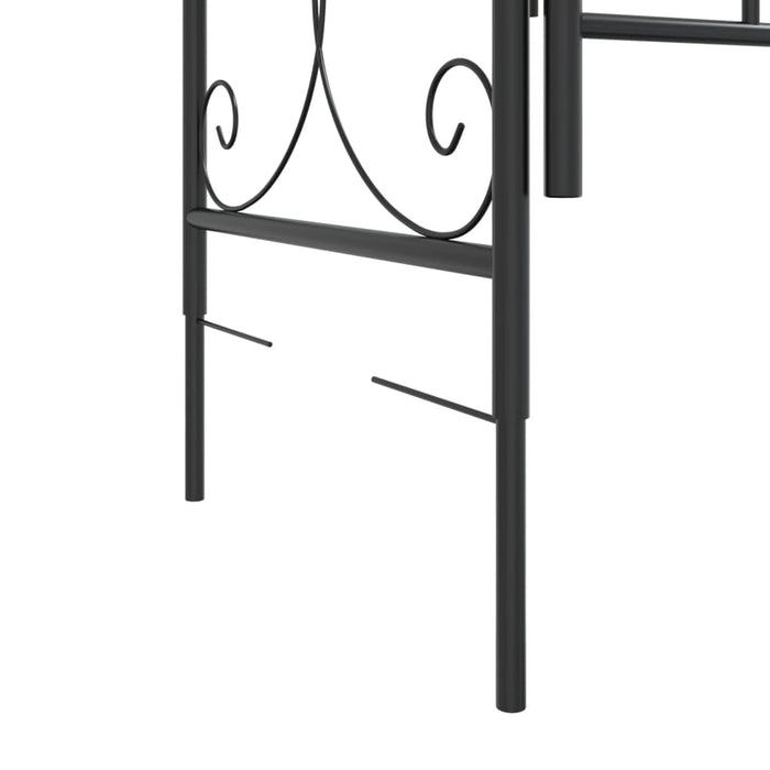 Arco da Giardino con Cancello Nero 108x45x235 cm Acciaio 319352