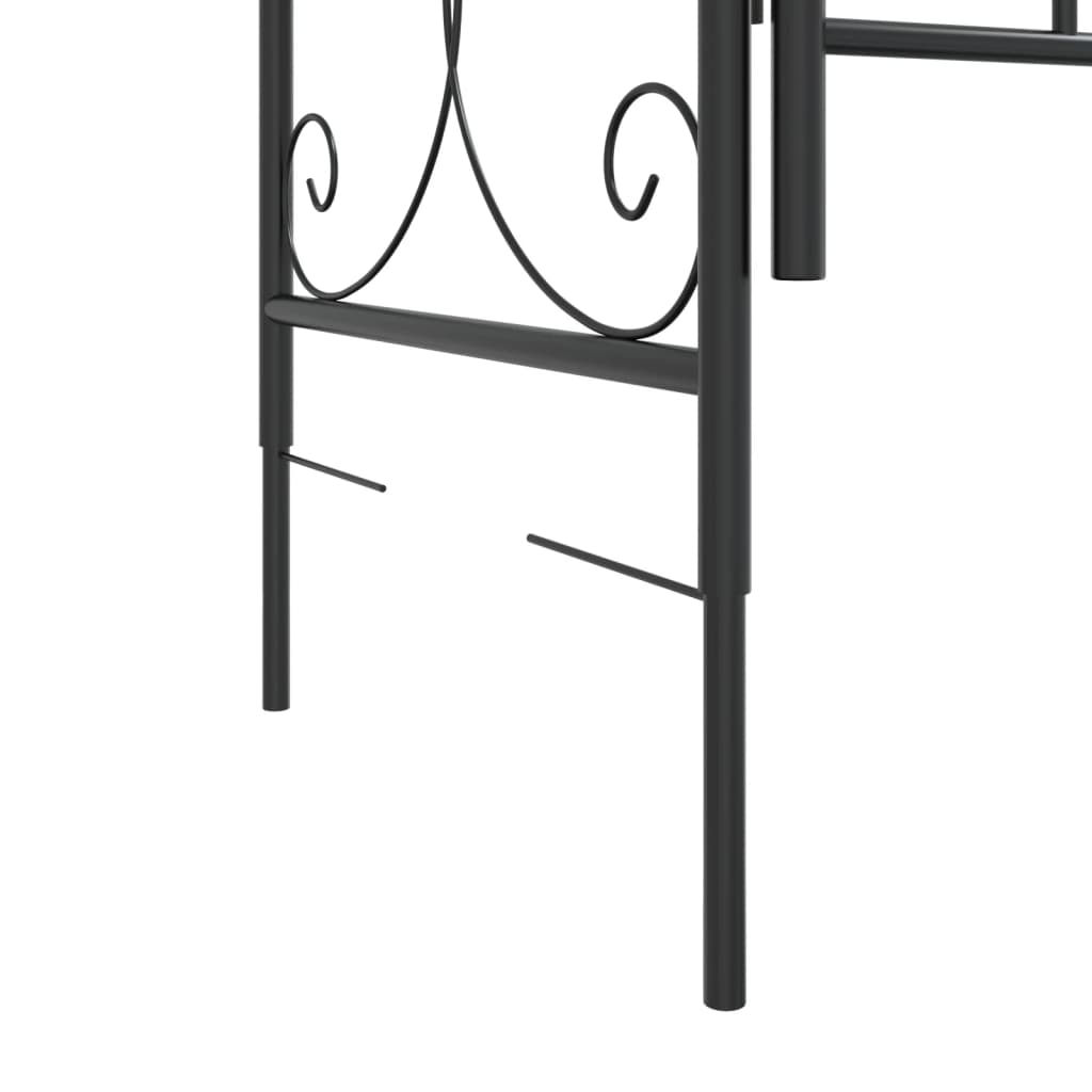 Arco da Giardino con Cancello Nero 108x45x235 cm Acciaio 319352