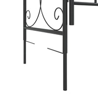Arco da Giardino con Cancello Nero 108x45x235 cm Acciaio 319352